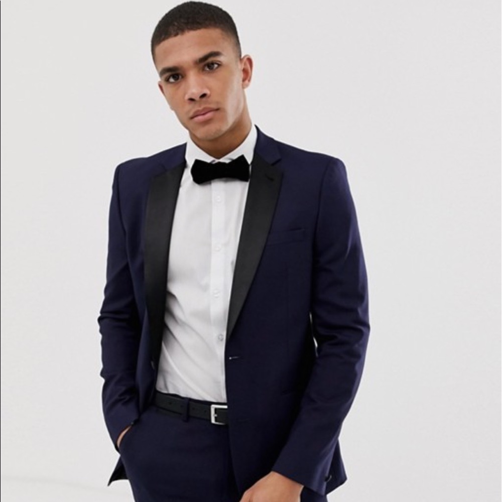 ASOS purple baroque silk blazer